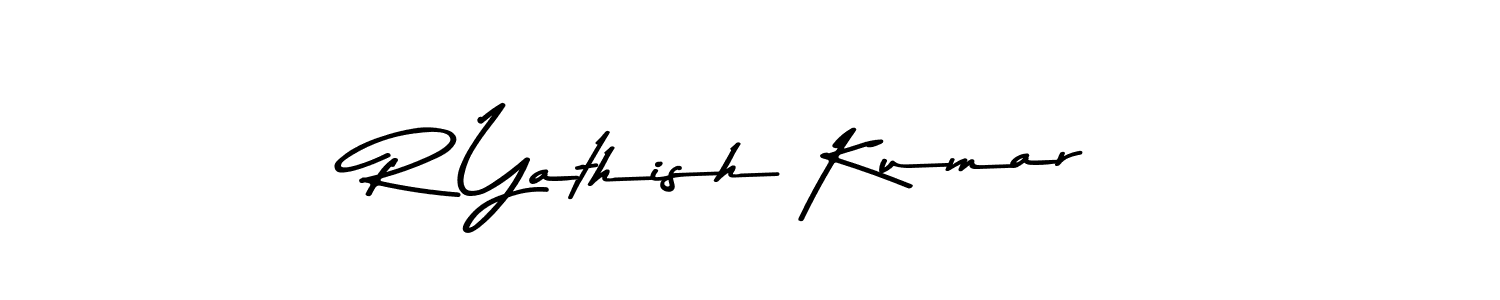 The best way (Asem Kandis PERSONAL USE) to make a short signature is to pick only two or three words in your name. The name R Yathish Kumar include a total of six letters. For converting this name. R Yathish Kumar signature style 9 images and pictures png