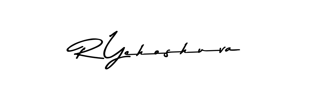 How to make R Yehoshuva name signature. Use Asem Kandis PERSONAL USE style for creating short signs online. This is the latest handwritten sign. R Yehoshuva signature style 9 images and pictures png