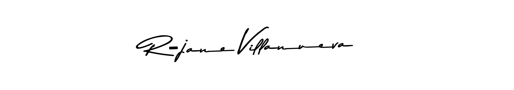 The best way (Asem Kandis PERSONAL USE) to make a short signature is to pick only two or three words in your name. The name R-jane Villanueva include a total of six letters. For converting this name. R-jane Villanueva signature style 9 images and pictures png