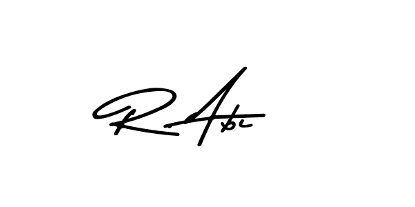 The best way (Asem Kandis PERSONAL USE) to make a short signature is to pick only two or three words in your name. The name R. Abi include a total of six letters. For converting this name. R. Abi signature style 9 images and pictures png