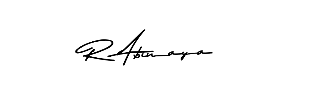 Create a beautiful signature design for name R. Abinaya. With this signature (Asem Kandis PERSONAL USE) fonts, you can make a handwritten signature for free. R. Abinaya signature style 9 images and pictures png