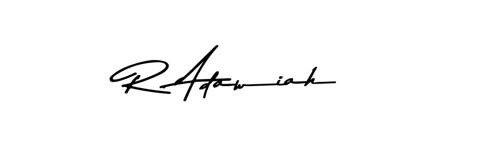 You can use this online signature creator to create a handwritten signature for the name R. Adawiah. This is the best online autograph maker. R. Adawiah signature style 9 images and pictures png
