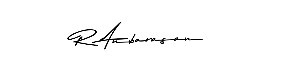 You should practise on your own different ways (Asem Kandis PERSONAL USE) to write your name (R. Anbarasan) in signature. don't let someone else do it for you. R. Anbarasan signature style 9 images and pictures png