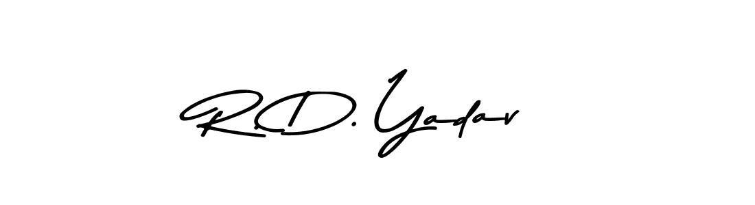 How to make R. D. Yadav name signature. Use Asem Kandis PERSONAL USE style for creating short signs online. This is the latest handwritten sign. R. D. Yadav signature style 9 images and pictures png