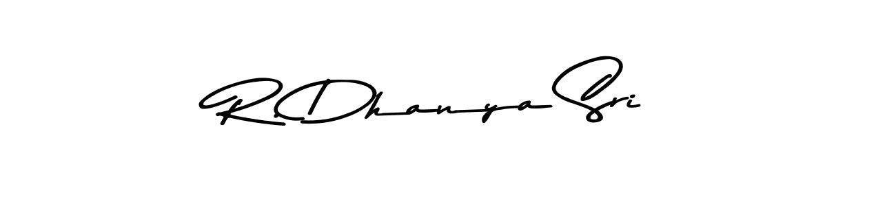 The best way (Asem Kandis PERSONAL USE) to make a short signature is to pick only two or three words in your name. The name R. Dhanya Sri include a total of six letters. For converting this name. R. Dhanya Sri signature style 9 images and pictures png