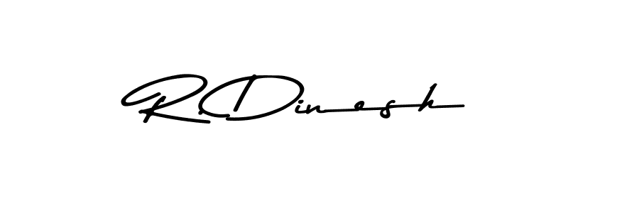 This is the best signature style for the R. Dinesh name. Also you like these signature font (Asem Kandis PERSONAL USE). Mix name signature. R. Dinesh signature style 9 images and pictures png