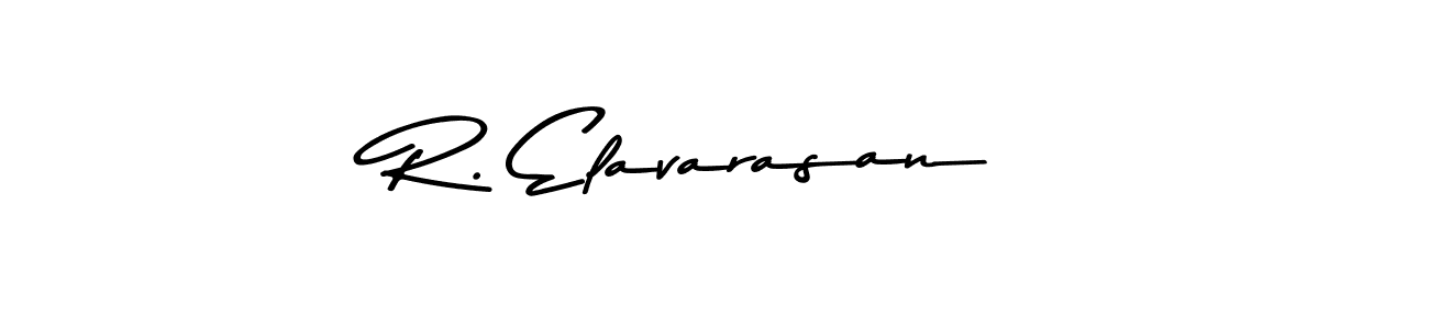 Create a beautiful signature design for name R. Elavarasan. With this signature (Asem Kandis PERSONAL USE) fonts, you can make a handwritten signature for free. R. Elavarasan signature style 9 images and pictures png