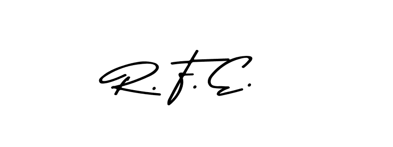 You should practise on your own different ways (Asem Kandis PERSONAL USE) to write your name (R. F. E.) in signature. don't let someone else do it for you. R. F. E. signature style 9 images and pictures png