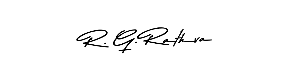 Create a beautiful signature design for name R. G. Rathva. With this signature (Asem Kandis PERSONAL USE) fonts, you can make a handwritten signature for free. R. G. Rathva signature style 9 images and pictures png