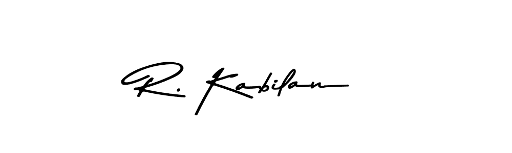 The best way (Asem Kandis PERSONAL USE) to make a short signature is to pick only two or three words in your name. The name R. Kabilan include a total of six letters. For converting this name. R. Kabilan signature style 9 images and pictures png