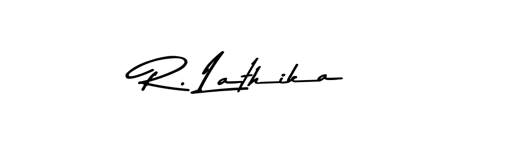 How to make R. Lathika signature? Asem Kandis PERSONAL USE is a professional autograph style. Create handwritten signature for R. Lathika name. R. Lathika signature style 9 images and pictures png