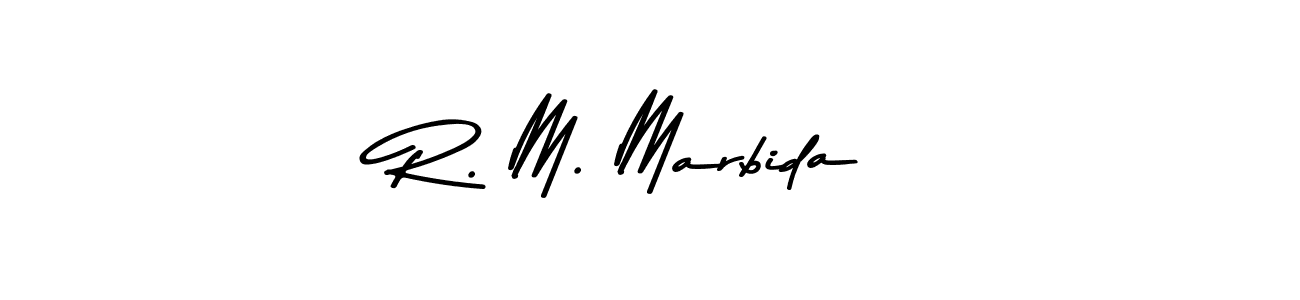 Similarly Asem Kandis PERSONAL USE is the best handwritten signature design. Signature creator online .You can use it as an online autograph creator for name R. M. Marbida. R. M. Marbida signature style 9 images and pictures png