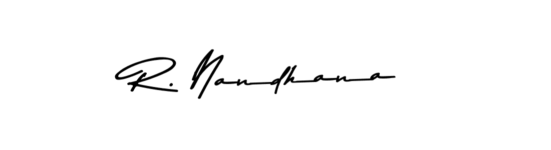 R. Nandhana stylish signature style. Best Handwritten Sign (Asem Kandis PERSONAL USE) for my name. Handwritten Signature Collection Ideas for my name R. Nandhana. R. Nandhana signature style 9 images and pictures png
