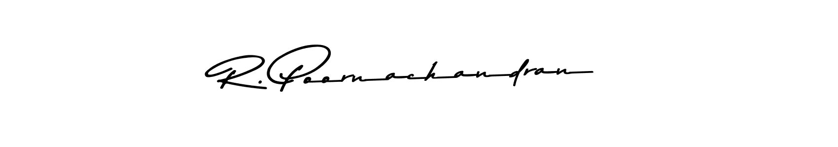 This is the best signature style for the R. Poornachandran name. Also you like these signature font (Asem Kandis PERSONAL USE). Mix name signature. R. Poornachandran signature style 9 images and pictures png