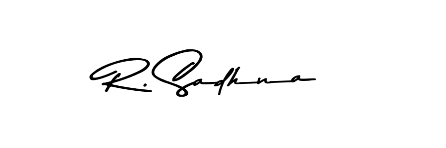 The best way (Asem Kandis PERSONAL USE) to make a short signature is to pick only two or three words in your name. The name R. Sadhna include a total of six letters. For converting this name. R. Sadhna signature style 9 images and pictures png