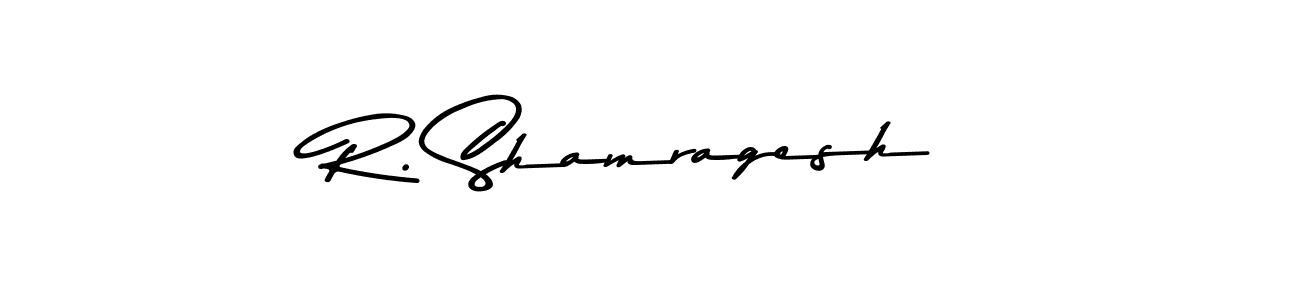 if you are searching for the best signature style for your name R. Shamragesh. so please give up your signature search. here we have designed multiple signature styles  using Asem Kandis PERSONAL USE. R. Shamragesh signature style 9 images and pictures png