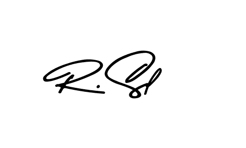 Create a beautiful signature design for name R. Sl. With this signature (Asem Kandis PERSONAL USE) fonts, you can make a handwritten signature for free. R. Sl signature style 9 images and pictures png