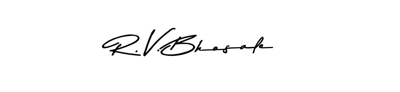 R. V. Bhosale stylish signature style. Best Handwritten Sign (Asem Kandis PERSONAL USE) for my name. Handwritten Signature Collection Ideas for my name R. V. Bhosale. R. V. Bhosale signature style 9 images and pictures png