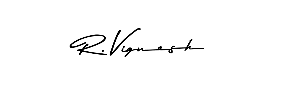 Make a beautiful signature design for name R. Vignesh. With this signature (Asem Kandis PERSONAL USE) style, you can create a handwritten signature for free. R. Vignesh signature style 9 images and pictures png