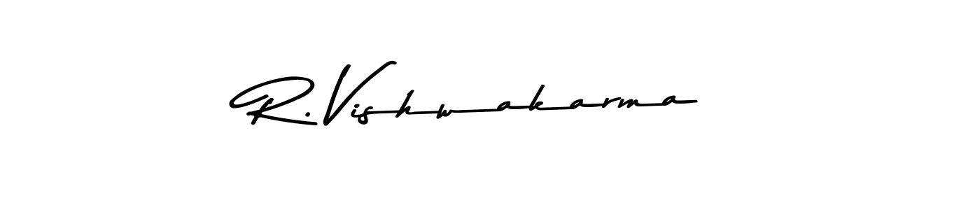 Use a signature maker to create a handwritten signature online. With this signature software, you can design (Asem Kandis PERSONAL USE) your own signature for name R. Vishwakarma. R. Vishwakarma signature style 9 images and pictures png