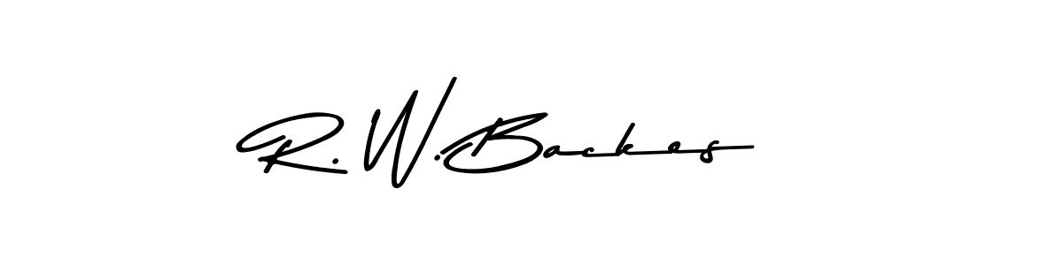 Similarly Asem Kandis PERSONAL USE is the best handwritten signature design. Signature creator online .You can use it as an online autograph creator for name R. W. Backes. R. W. Backes signature style 9 images and pictures png