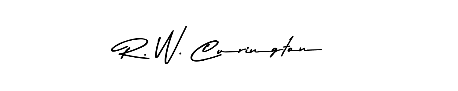 R. W. Curington stylish signature style. Best Handwritten Sign (Asem Kandis PERSONAL USE) for my name. Handwritten Signature Collection Ideas for my name R. W. Curington. R. W. Curington signature style 9 images and pictures png