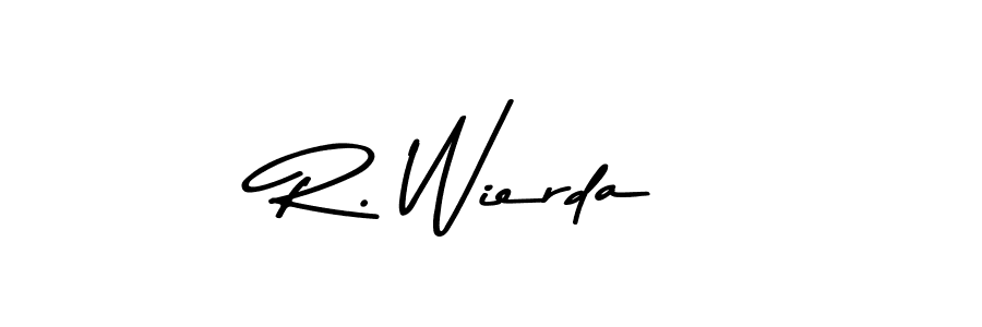 The best way (Asem Kandis PERSONAL USE) to make a short signature is to pick only two or three words in your name. The name R. Wierda include a total of six letters. For converting this name. R. Wierda signature style 9 images and pictures png