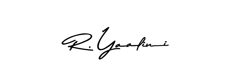 Create a beautiful signature design for name R. Yaalini. With this signature (Asem Kandis PERSONAL USE) fonts, you can make a handwritten signature for free. R. Yaalini signature style 9 images and pictures png