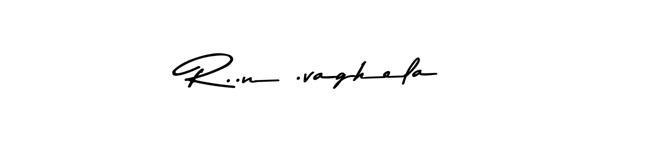 How to make R..n .vaghela name signature. Use Asem Kandis PERSONAL USE style for creating short signs online. This is the latest handwritten sign. R..n .vaghela signature style 9 images and pictures png