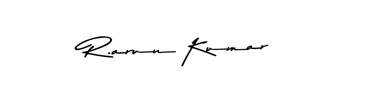 Make a beautiful signature design for name R.arun Kumar. With this signature (Asem Kandis PERSONAL USE) style, you can create a handwritten signature for free. R.arun Kumar signature style 9 images and pictures png