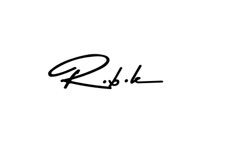 Design your own signature with our free online signature maker. With this signature software, you can create a handwritten (Asem Kandis PERSONAL USE) signature for name R.b.k. R.b.k signature style 9 images and pictures png