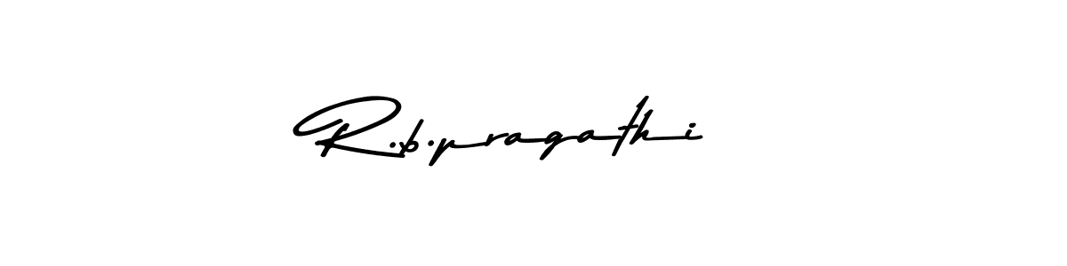 Make a beautiful signature design for name R.b.pragathi. With this signature (Asem Kandis PERSONAL USE) style, you can create a handwritten signature for free. R.b.pragathi signature style 9 images and pictures png