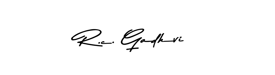 Also You can easily find your signature by using the search form. We will create R.c. Gadhvi name handwritten signature images for you free of cost using Asem Kandis PERSONAL USE sign style. R.c. Gadhvi signature style 9 images and pictures png