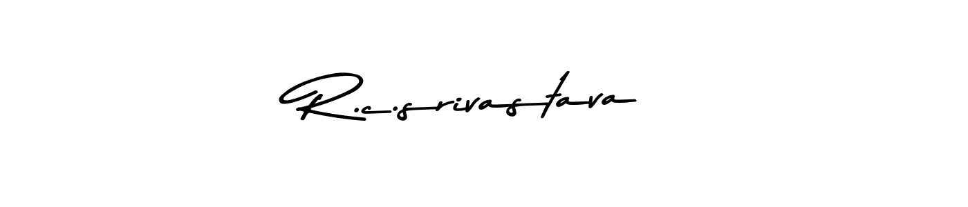 Make a beautiful signature design for name R.c.srivastava. With this signature (Asem Kandis PERSONAL USE) style, you can create a handwritten signature for free. R.c.srivastava signature style 9 images and pictures png