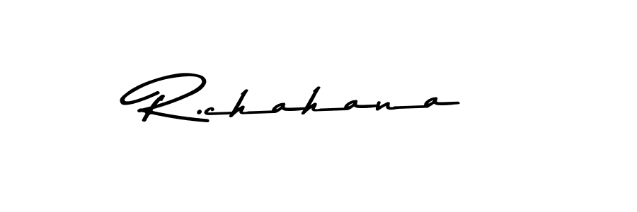 The best way (Asem Kandis PERSONAL USE) to make a short signature is to pick only two or three words in your name. The name R.chahana include a total of six letters. For converting this name. R.chahana signature style 9 images and pictures png