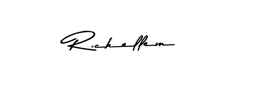 How to make R.chellem signature? Asem Kandis PERSONAL USE is a professional autograph style. Create handwritten signature for R.chellem name. R.chellem signature style 9 images and pictures png