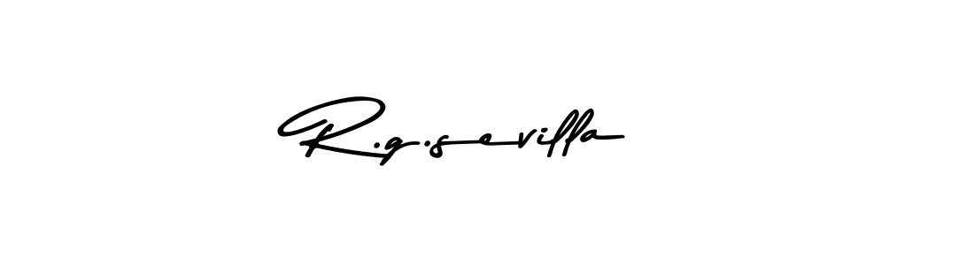 Make a beautiful signature design for name R.g.sevilla. With this signature (Asem Kandis PERSONAL USE) style, you can create a handwritten signature for free. R.g.sevilla signature style 9 images and pictures png