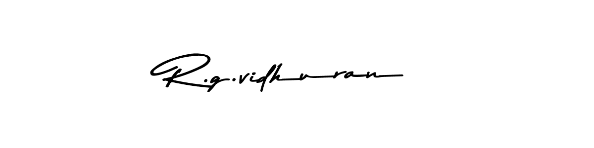R.g.vidhuran stylish signature style. Best Handwritten Sign (Asem Kandis PERSONAL USE) for my name. Handwritten Signature Collection Ideas for my name R.g.vidhuran. R.g.vidhuran signature style 9 images and pictures png
