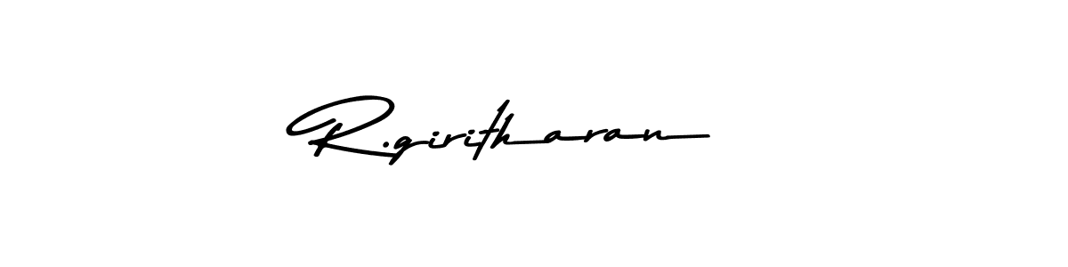 Make a beautiful signature design for name R.giritharan. With this signature (Asem Kandis PERSONAL USE) style, you can create a handwritten signature for free. R.giritharan signature style 9 images and pictures png