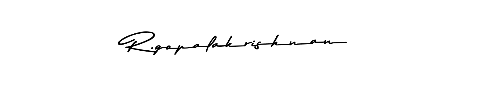 Make a beautiful signature design for name R.gopalakrishnan. With this signature (Asem Kandis PERSONAL USE) style, you can create a handwritten signature for free. R.gopalakrishnan signature style 9 images and pictures png