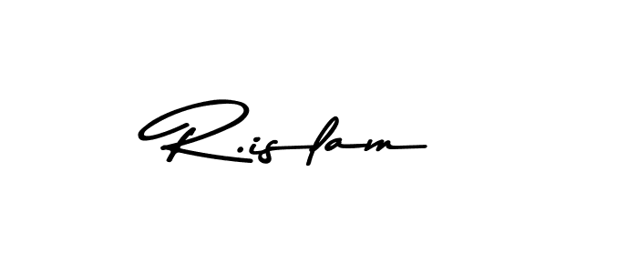 Create a beautiful signature design for name R.islam. With this signature (Asem Kandis PERSONAL USE) fonts, you can make a handwritten signature for free. R.islam signature style 9 images and pictures png