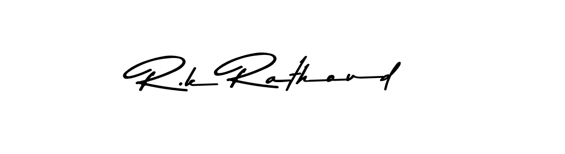 How to make R.k Rathoud name signature. Use Asem Kandis PERSONAL USE style for creating short signs online. This is the latest handwritten sign. R.k Rathoud signature style 9 images and pictures png