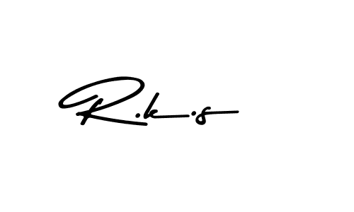 Create a beautiful signature design for name R.k.s. With this signature (Asem Kandis PERSONAL USE) fonts, you can make a handwritten signature for free. R.k.s signature style 9 images and pictures png