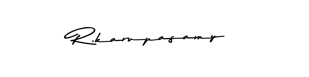 Use a signature maker to create a handwritten signature online. With this signature software, you can design (Asem Kandis PERSONAL USE) your own signature for name R.karupasamy. R.karupasamy signature style 9 images and pictures png