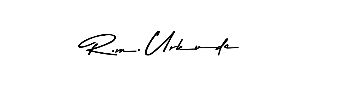 Also we have R.m. Urkude name is the best signature style. Create professional handwritten signature collection using Asem Kandis PERSONAL USE autograph style. R.m. Urkude signature style 9 images and pictures png