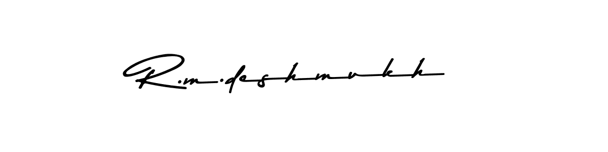 Design your own signature with our free online signature maker. With this signature software, you can create a handwritten (Asem Kandis PERSONAL USE) signature for name R.m.deshmukh. R.m.deshmukh signature style 9 images and pictures png