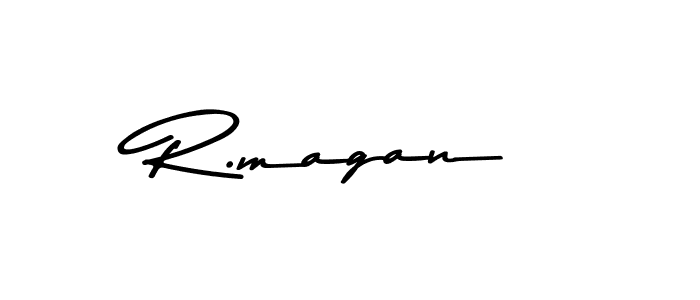 Make a beautiful signature design for name R.magan. With this signature (Asem Kandis PERSONAL USE) style, you can create a handwritten signature for free. R.magan signature style 9 images and pictures png