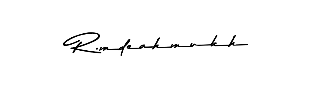Create a beautiful signature design for name R.mdeahmukh. With this signature (Asem Kandis PERSONAL USE) fonts, you can make a handwritten signature for free. R.mdeahmukh signature style 9 images and pictures png