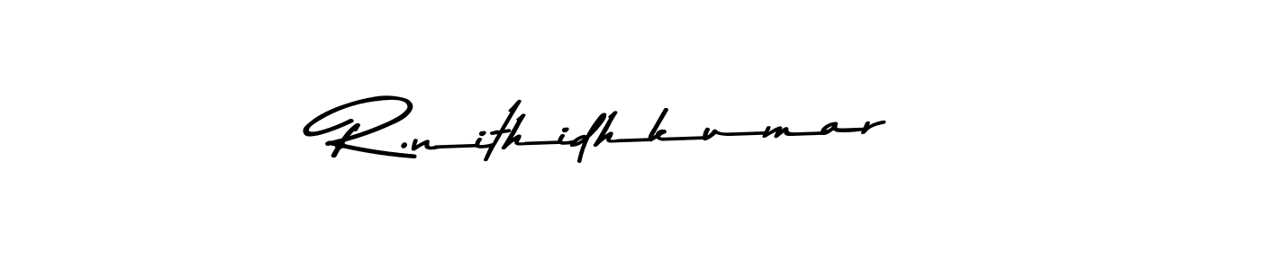 Design your own signature with our free online signature maker. With this signature software, you can create a handwritten (Asem Kandis PERSONAL USE) signature for name R.nithidhkumar. R.nithidhkumar signature style 9 images and pictures png