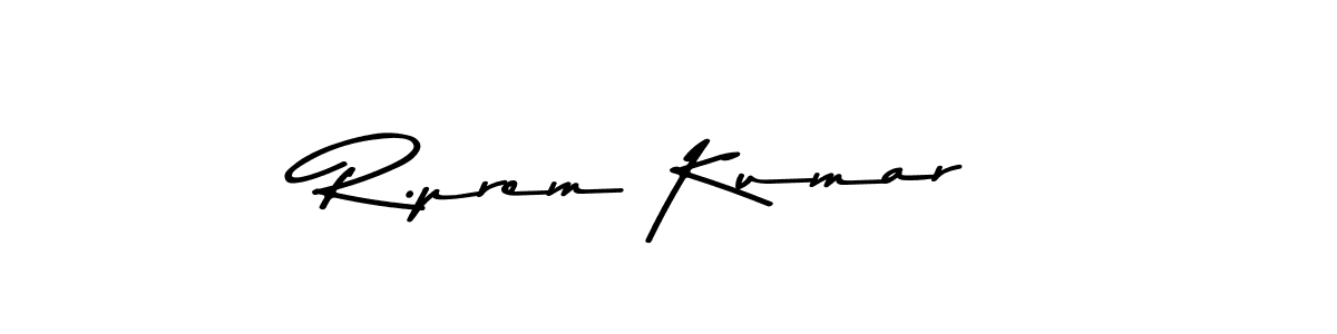 Create a beautiful signature design for name R.prem Kumar. With this signature (Asem Kandis PERSONAL USE) fonts, you can make a handwritten signature for free. R.prem Kumar signature style 9 images and pictures png